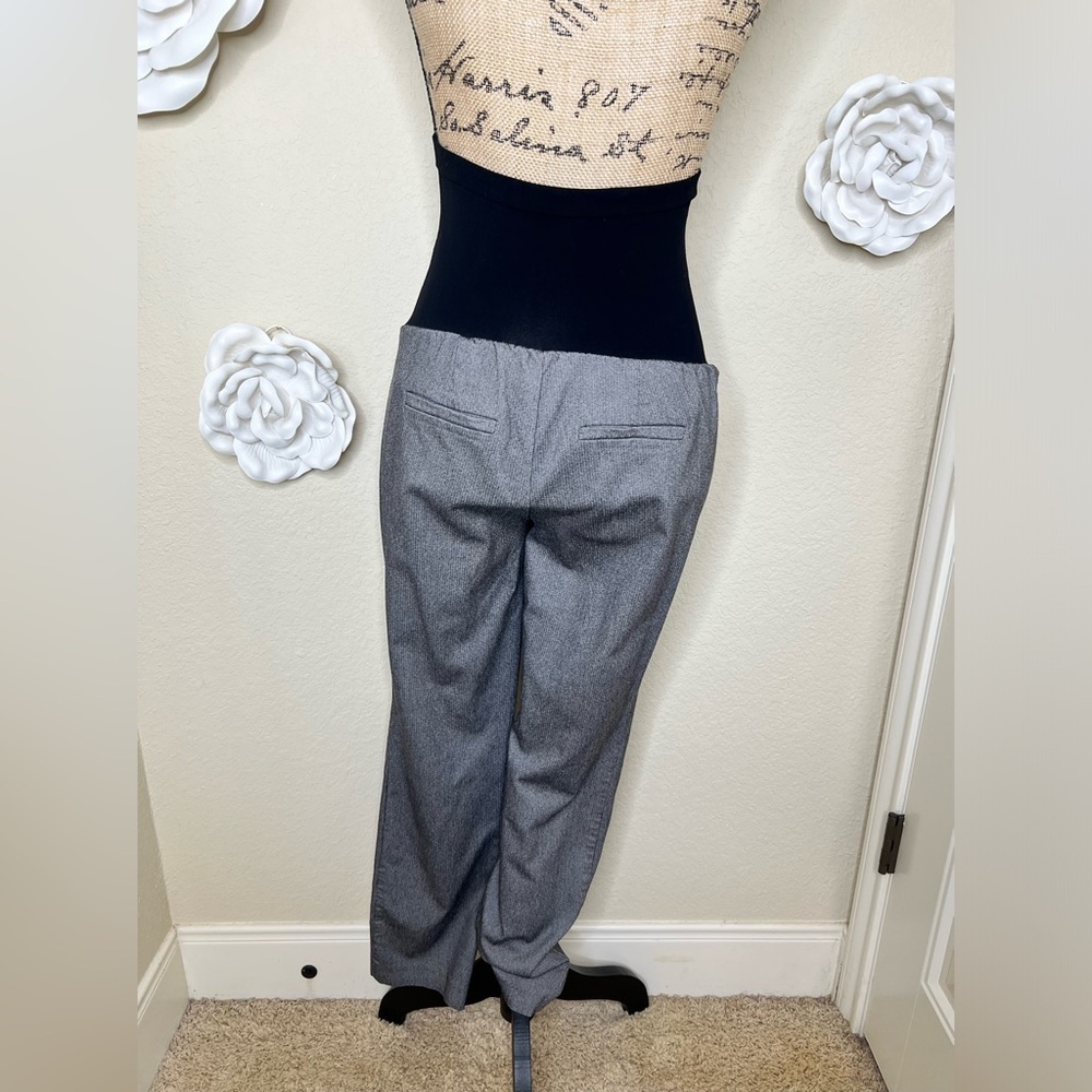 Motherhood Maternity Women’s Stretch Gray Secret Belly Straight Pants Sz Large - Picture 9 of 10